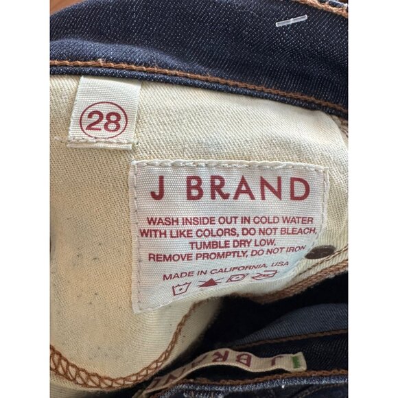 J Brand Womens Dark Wash Denim Flare Jeans Tyro 28 Mid-Rise Made In USA - Picture 4 of 5